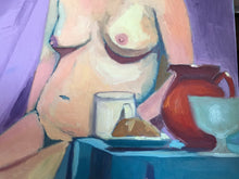 Load image into Gallery viewer, Female Figure painting, Figurative Original Oil on Canvas female nude, woman figure, life painting