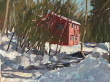 Load image into Gallery viewer, Winter Landscape Oil Painting: New Hampshire Snow Scene, 11x14