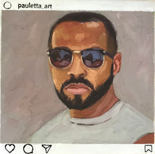 Load image into Gallery viewer, Original Oil Portrait Painting: Instagram Project, Allaprima Art (12x12)