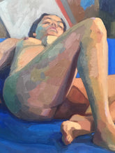 Load image into Gallery viewer, Oil painting on canvas Female figure Oil Painting Allaprima nude painting female body fine art impressionist painting oil on canvas