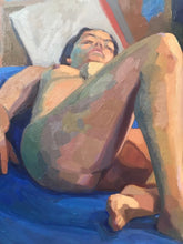Load image into Gallery viewer, Oil painting on canvas Female figure Oil Painting Allaprima nude painting female body fine art impressionist painting oil on canvas