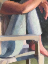 Load image into Gallery viewer, Female Portrait Painting in a Landscape Original Art Impressionist portraiture