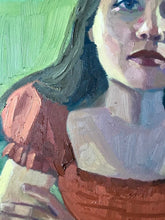 Load image into Gallery viewer, Portrait Painting on Canvas Original Portrait Young Woman Arms crossed. Oil Painting on canvas, figurative art, portraiture.
