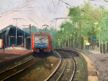 Load image into Gallery viewer, Original Oil Painting: French Train Station, L'Isle Adam, Plein Air Art