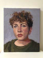 Load image into Gallery viewer, Allaprima oil painting portrait of a woman on canvas female portrait figurative art Annie Mac portrait
