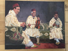 Load image into Gallery viewer, Moroccan musicians painting. Original Oil painting on canvas musique du Maroc
