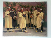 Load image into Gallery viewer, Large painting Moroccan musicians oil painting on canvas Morocco