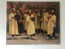 Load image into Gallery viewer, Large painting Moroccan musicians oil painting on canvas Morocco