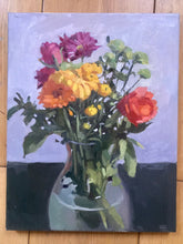 Load image into Gallery viewer, Floral Oil Painting: Colorful Flower Bouquet Still Life, 11x14