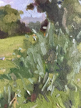 Load image into Gallery viewer, Plein Air Oil Painting Hamsptead Heath art. Oil on canvas, original art, painted on location in London park. Tree branches.