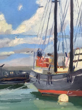 Load image into Gallery viewer, Original painting San Francisco Marina Painting Plein Air Painting Oil on Canvas allaprima landscape painting boat