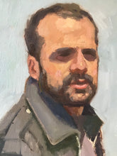 Load image into Gallery viewer, Portrait painting male portrait model Mohammed Ali man allaprima portraiture
