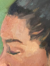 Load image into Gallery viewer, Female Portrait painting Heloise profile portraiture oil painting on canvas woman profile