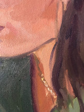 Load image into Gallery viewer, Female Portrait painting Heloise profile portraiture oil painting on canvas woman profile
