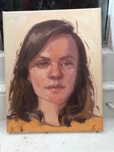 Load image into Gallery viewer, Allaprima portrait painting oil on canvas female portrait figurative art woman face