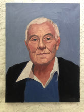 Load image into Gallery viewer, Philippe Sollers Portrait Painting: Original Oil on Canvas, French Author