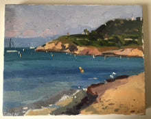 Load image into Gallery viewer, Oil painting Saint Tropez beach plage des salins côte d’azur art