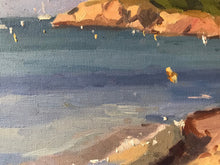 Load image into Gallery viewer, Oil painting Saint Tropez beach plage des salins côte d’azur art