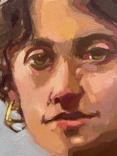 Load image into Gallery viewer, Female portrait Algerian Jewish historic portraiture Algeria oil on canvas memory