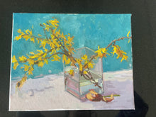 Load image into Gallery viewer, Yellow Flowers Oil Painting: Original Floral Still Life, 11x14"