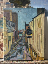 Load image into Gallery viewer, Plein Air Oil Painting Brighton cityscape seaside landscape painting alla prima English beach resort Sussex city rainy day.