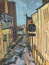 Load image into Gallery viewer, Plein Air Oil Painting Brighton cityscape seaside landscape painting alla prima English beach resort Sussex city rainy day.