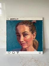Load image into Gallery viewer, Original Oil Portrait Painting: Instagram Selfie Art, 12x12