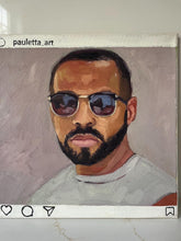 Load image into Gallery viewer, Original Oil Portrait Painting: Instagram Project, Allaprima Art (12x12)