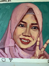 Load image into Gallery viewer, People of Instagram Project Figurative Painting Portrait Allaprima Oil on Canvas Original Art @ananrahma FREE USA SHIPPING