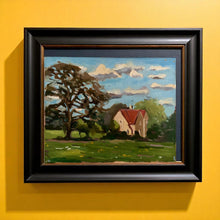 Load image into Gallery viewer, English landscape original oil painting on canvas by Carole Nataf plein air Soho Farmhouse
