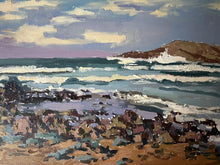 Load image into Gallery viewer, Morocco Beach Oil Painting: Rabat Seascape, Temara Low Tide
