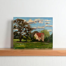 Load image into Gallery viewer, English landscape original oil painting on canvas by Carole Nataf plein air Soho Farmhouse