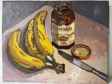 Load image into Gallery viewer, Bananas and Nocciolata: Original Still Life Oil Painting on Canvas (11x14)