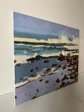 Load image into Gallery viewer, Oil painting Morocco beach, Rocks and reflection