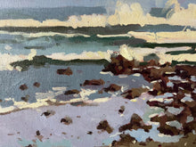 Load image into Gallery viewer, Oil painting Morocco beach, Rocks and reflection