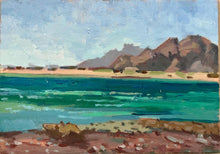Load image into Gallery viewer, Oil painting of beach Egypt, Sinai, Red Sea summer allaprima painting