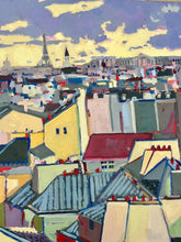 Load image into Gallery viewer, Oil painting on canvas roofs of Paris landscape Parisian cityscape