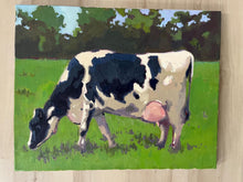 Load image into Gallery viewer, Cow Oil Painting on Canvas, Farm Animal Art (16x20 inches)