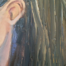 Load image into Gallery viewer, Original Oil Portrait Painting: Impressionist Female Profile, 12x12