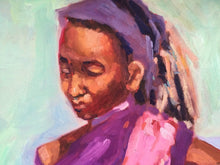 Load image into Gallery viewer, Allaprima Oil Portrait Woman Figure African, Oil Painting on Canvas, Original Portrait painting, figure painting, gift for her, wall art