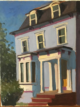 Load image into Gallery viewer, Fall Landscape Painting, House Oil Painting Plein Air, Home decoration, Original Oil on Canvas, Figurative landscape painting allaprima