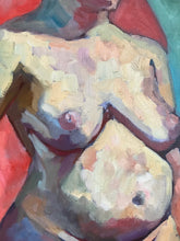 Load image into Gallery viewer, Female figure Oil Painting Allaprima woman nude painting female body fine art impressionist painting oil on canvas studio figure