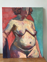 Load image into Gallery viewer, Female figure Oil Painting Allaprima woman nude painting female body fine art impressionist painting oil on canvas studio figure
