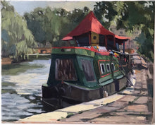 Load image into Gallery viewer, London Little Venice Plein Air Painting Oil Painting figurative art Oil on Canvas London art