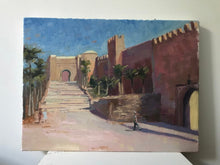 Load image into Gallery viewer, Oil Painting Morocco Rabat Kasbah Oudeyas original painting on canvas moroccan landscape painting