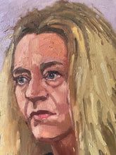 Load image into Gallery viewer, Female Portrait painting Virginie Despentes original oil painting on canvas