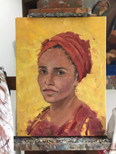 Load image into Gallery viewer, Portrait painting Zadie Smith original oil painting on canvas french author portraiture female portrait