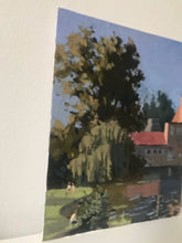 Load image into Gallery viewer, Cambridge Coe Fen park plein air painting oil painting on board park landscape England British landscape art
