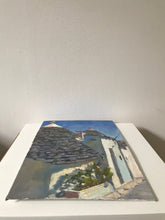 Load image into Gallery viewer, Alberobello Trulli original painting on panel. Italian landscape painting. Italian landscape painting. Figurative oil painting on board
