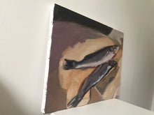 Load image into Gallery viewer, Still life Fish painting original oil painting on canvas sea bass food art